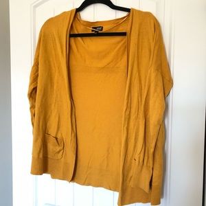 3/4 Sleeve Mustard Cardigan